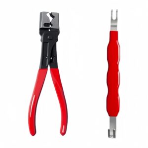 Automotive Electrical Disconnect Pliers with Curved Jaws for Hose Clamp