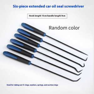 6-Piece Set Extended Automotive Oil Seal Driver Mini Hook Oil Seal Puller Tool