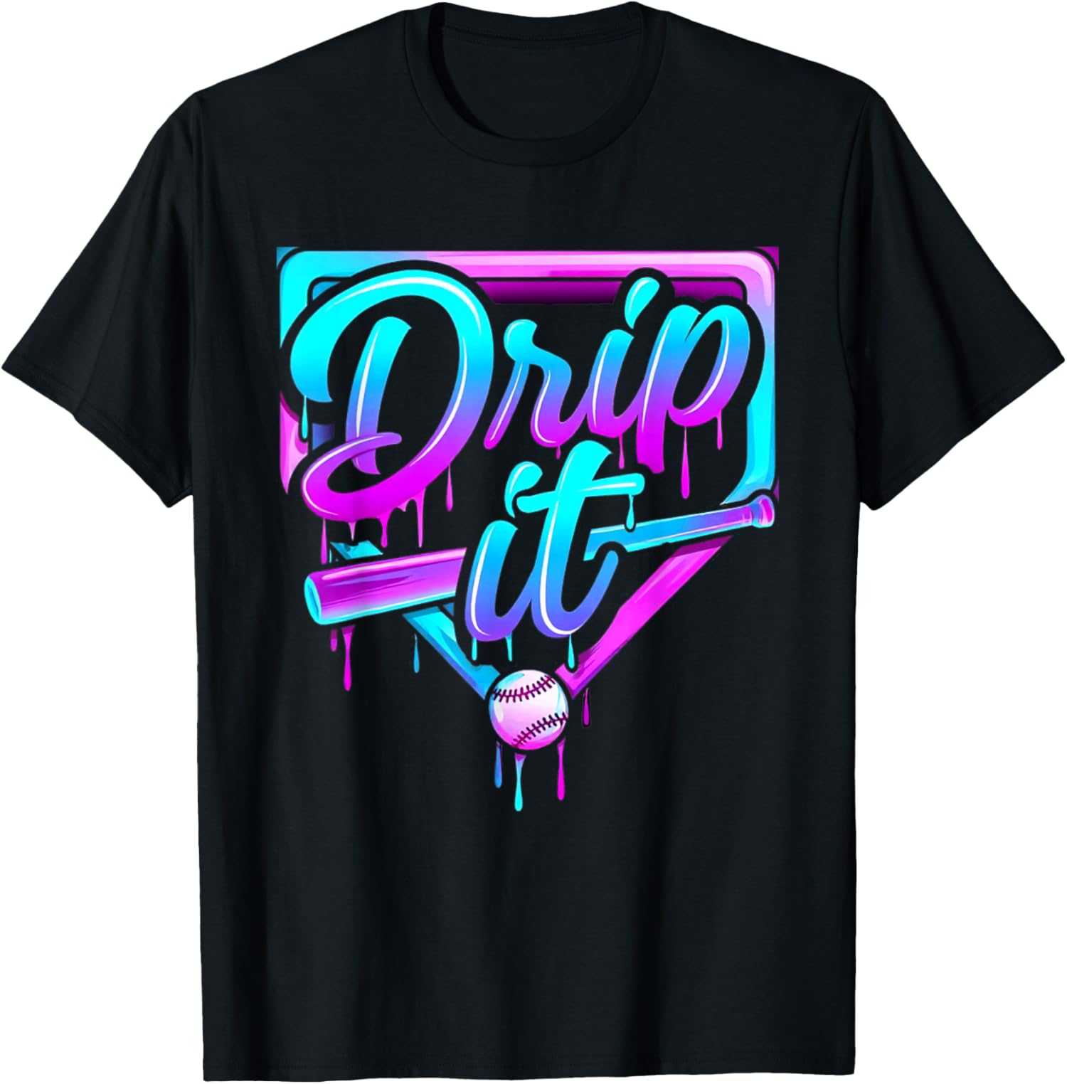 Baseball Lifestyle 101 Apparel Baseball Icecream Unisex T-Shirt - Image 2
