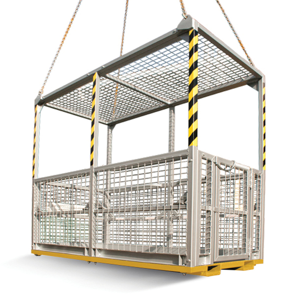 6 Person Crane Platform Cage (with Mesh Roof)