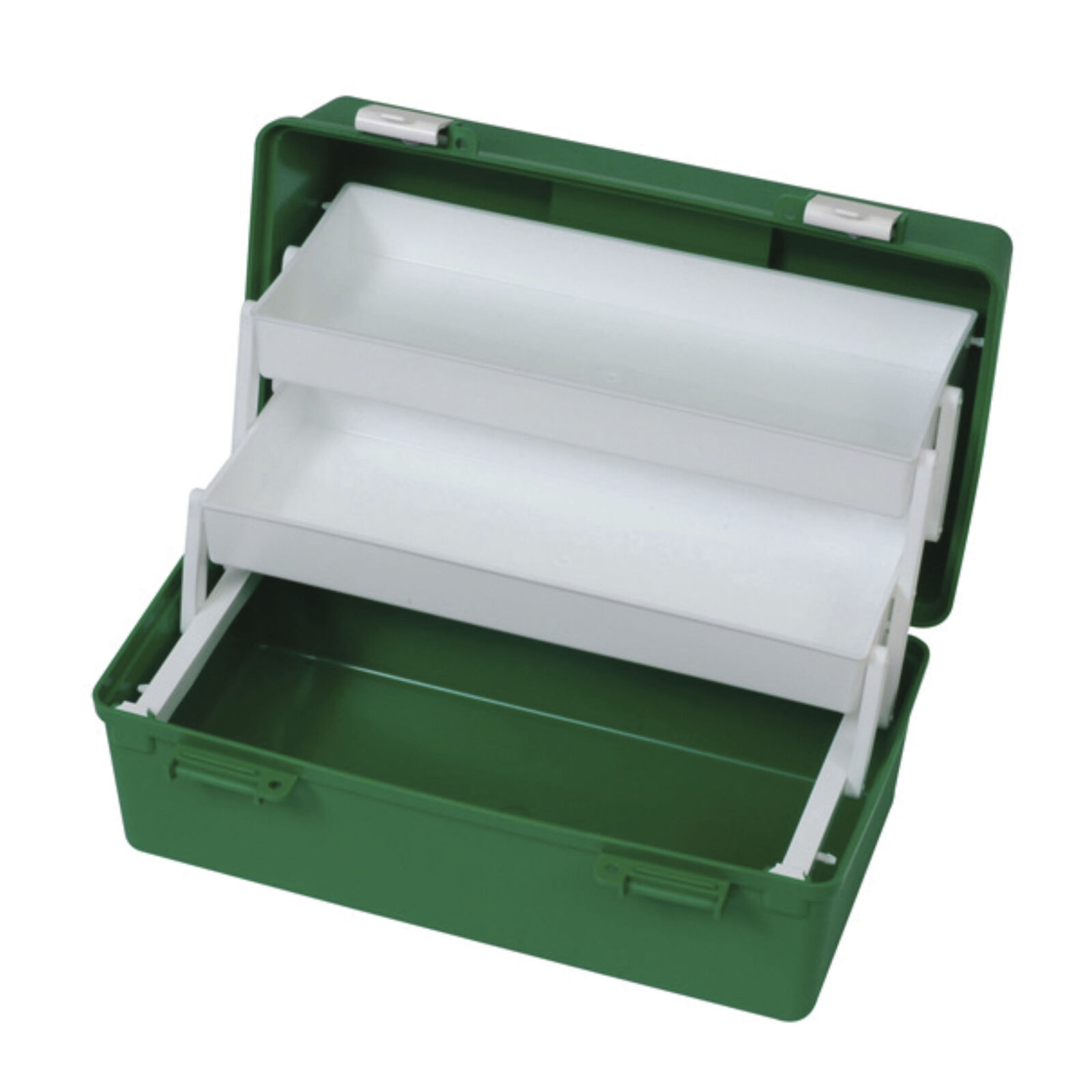 2 Tray Green First Aid Box 328x190x160mm (WxDxH)