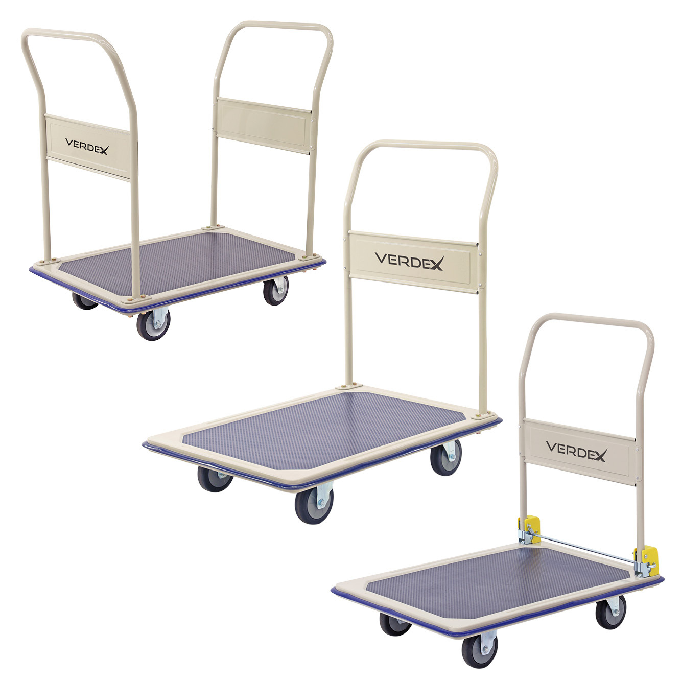 1 Folding Handle Platform Trolley 880x580mm - Image 12