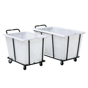 280L Plastic Bin Trolley - White (Includes Bin)