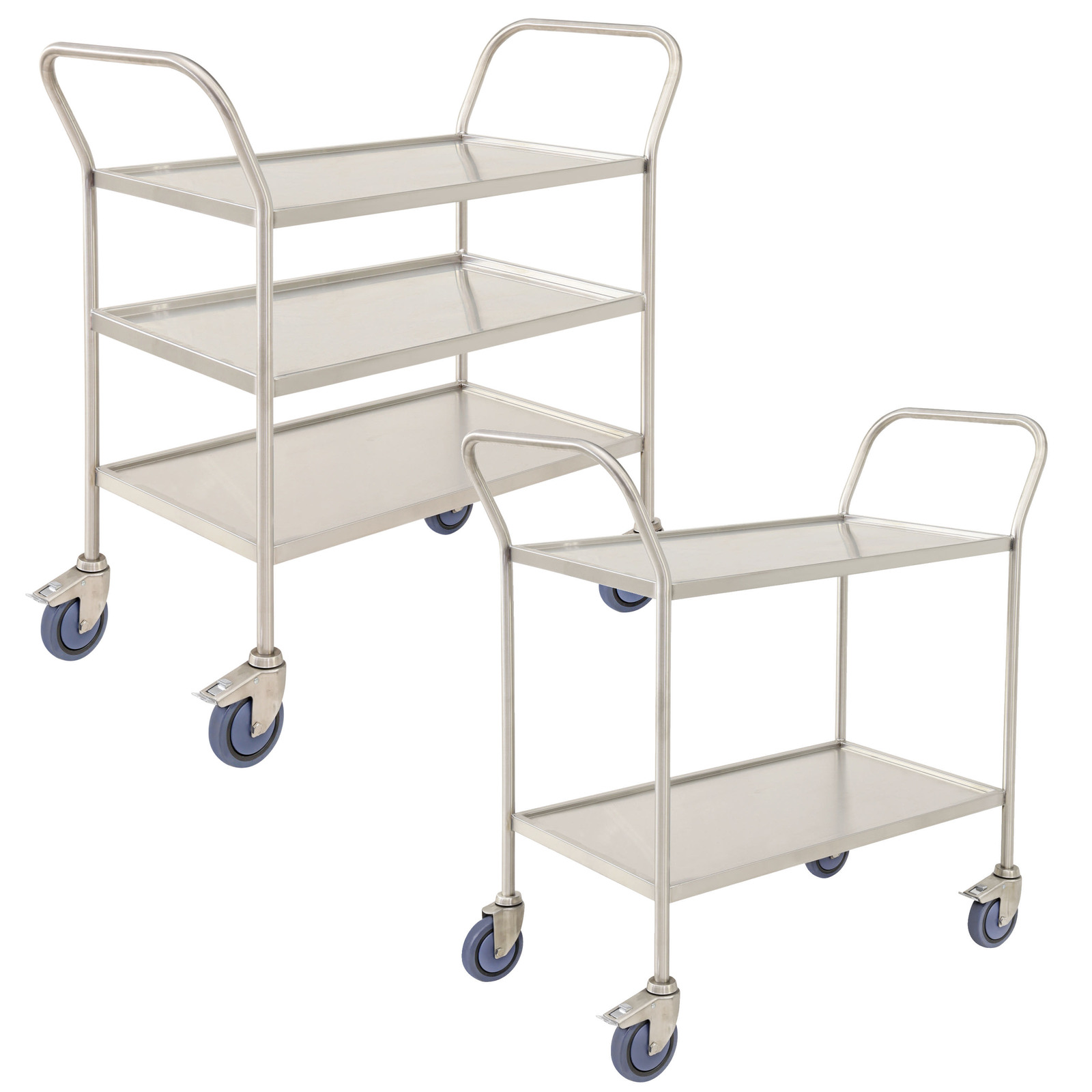 Stainless Steel 2 Tier Trolley - Image 3