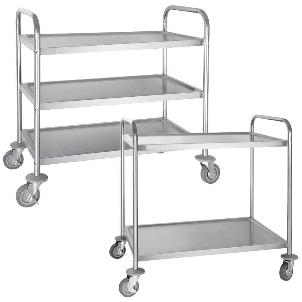 3 Tier Stainless Steel Trolley - Image 4