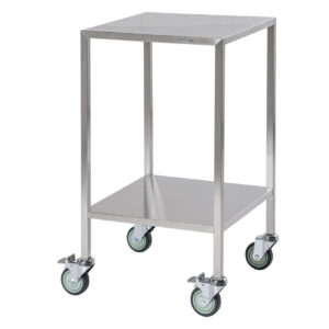 Single Stainless Steel Instrument Trolley (No rail on top)
