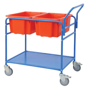 Double Tub Order Picking Trolley (Plastic tubs sold seperately)