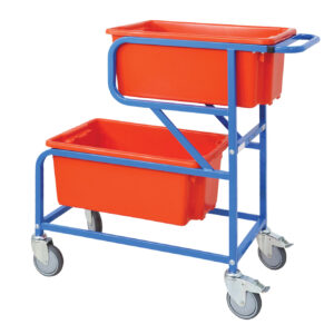 Twin Offset Tub Order Picking Trolley (Plastic tubs sold seperately)