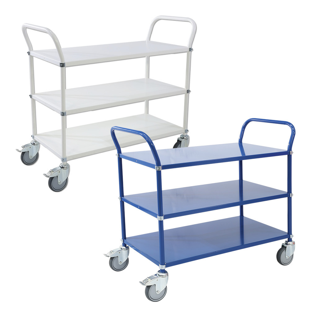 3 Tier Multi Shelf Trolley - Blue - Image 9