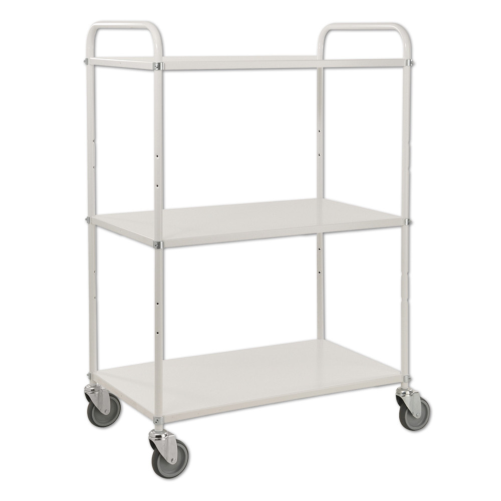 Tall Multi Shelf Trolley - White - Image 5