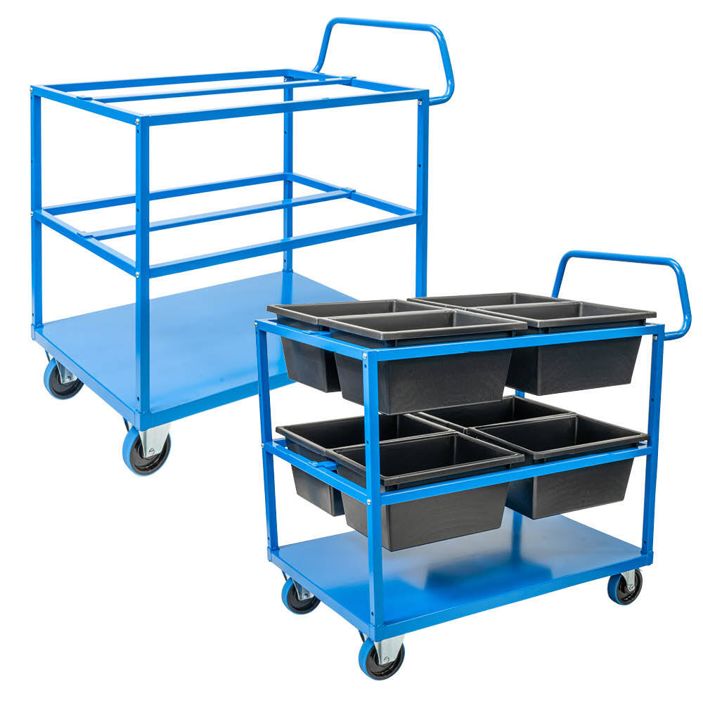 3 Tier Steel Tub Trolley - Image 4