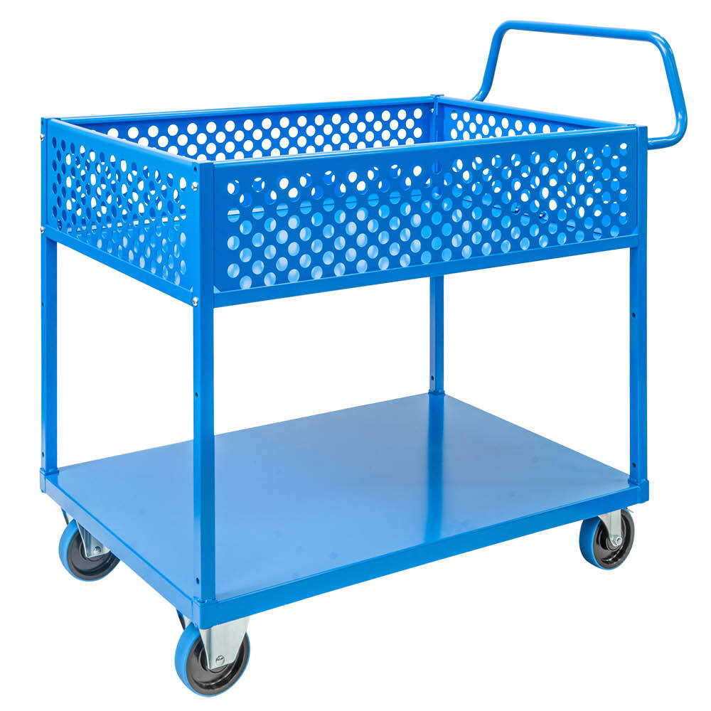 2 Tier Single Basket Trolley - Image 2