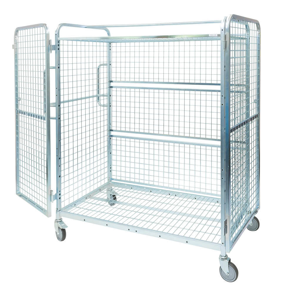 1910 Series - Fully Lockable Cage Trolley with Doors and Roof - Image 3