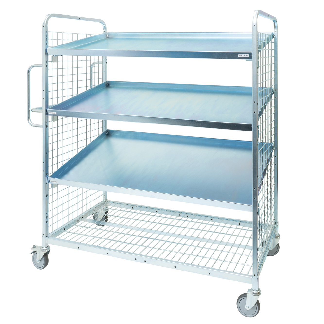 1910 Series - Cage Trolley with 3 Sloping Shelves - Image 3