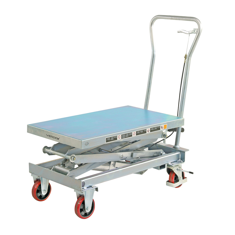 Galvanised Scissor Lift Trolley - Image 7