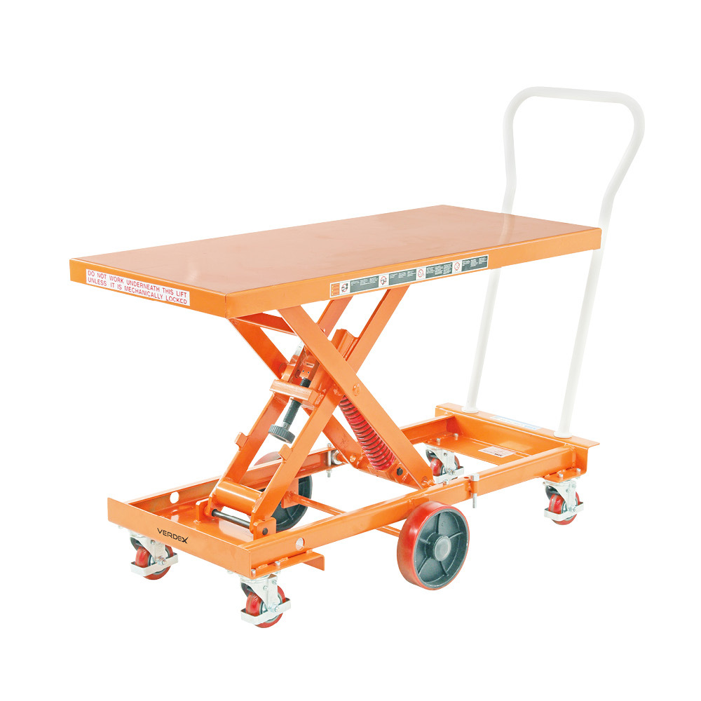 Spring Scissor Lift Trolley with Centre Wheel Kit (X Large) - Image 2