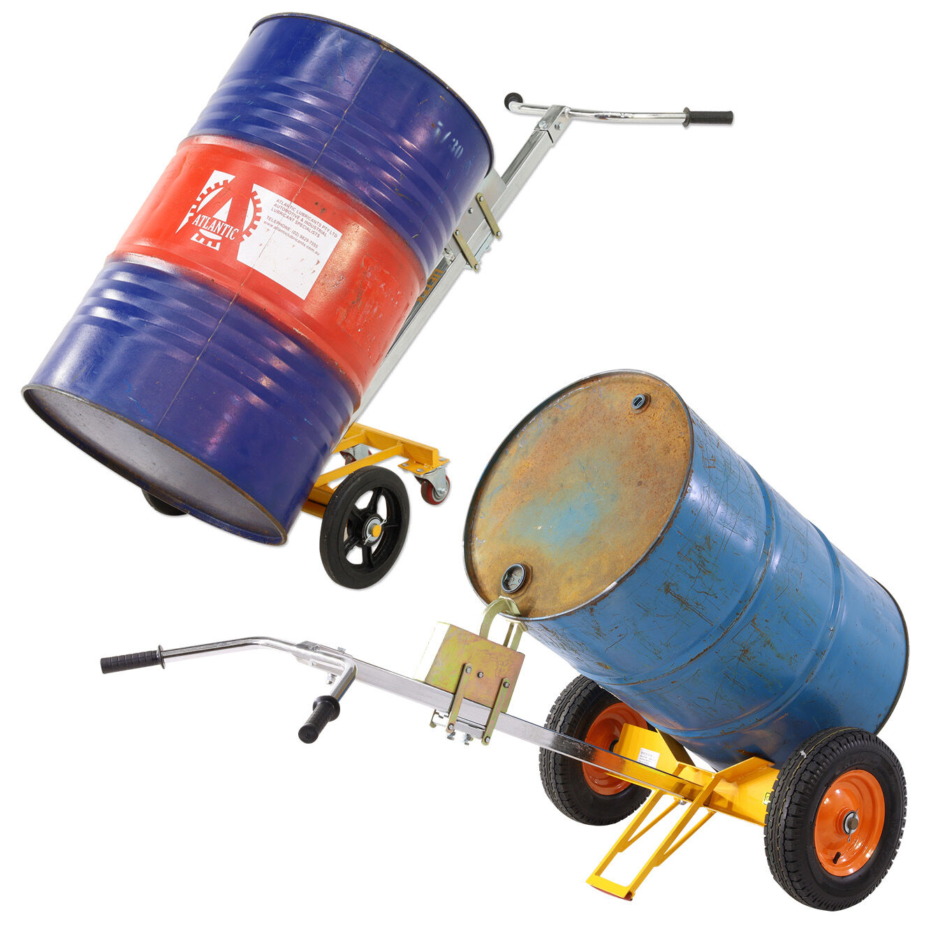 Steel/Plastic Drum Trolley - Solid Wheel