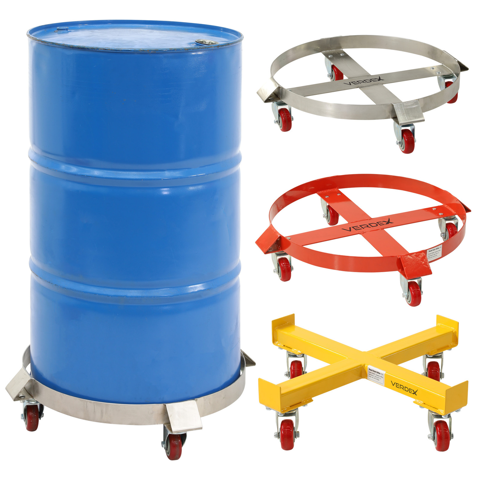 Drum Dollie (suits 210 Litre drums) - Powdercoated