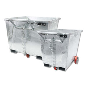 Hot Dipped Galvanised 350L Fork Waste Bin