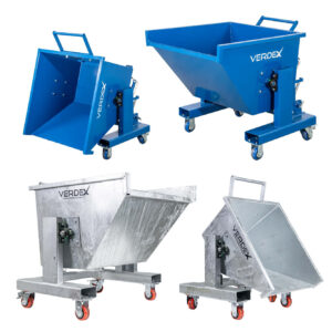 150L Waste Tipping Bin (Yellow Painted)