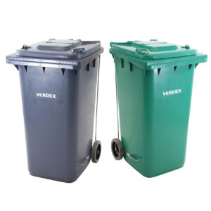 Wheelie Bin With Foot Pedal - Green 240L
