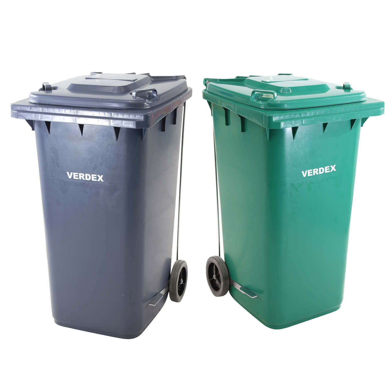 Wheelie Bin With Foot Pedal - Green 240L - Image 5