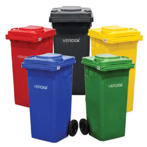 Plastic Wheelie Bin 120 Litre- Blue (480x550x940mm - WxDxH)