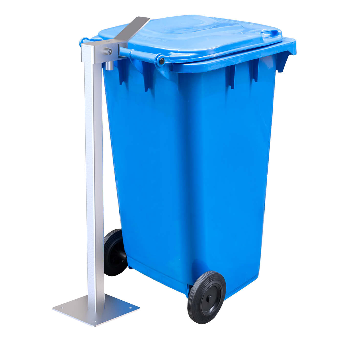 Single Wheelie Bin Stand with Base Plate (120L) - Image 6
