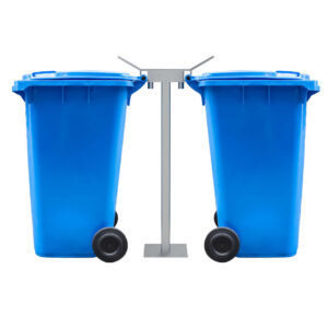 Double Wheelie Bin Stand with Base Plate (120L)