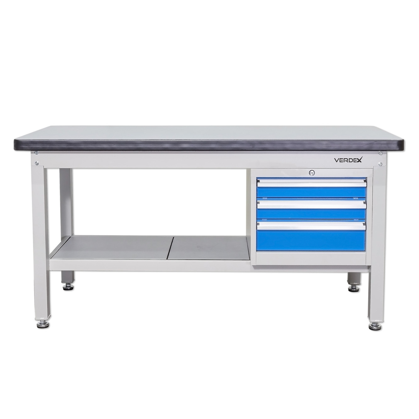 1800mm Industrial Work Bench with Lockable 3 Drawer Unit - Image 5