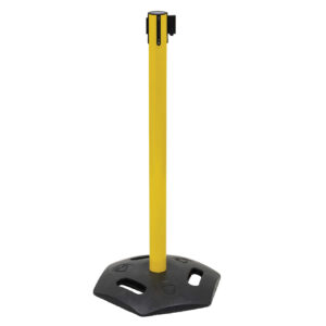 Outdoor Single Belt Barrier Post (with 2M Belt)