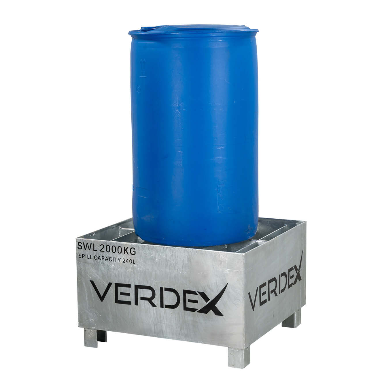 Galvanised 1 Drum Spill Bin - Image 7