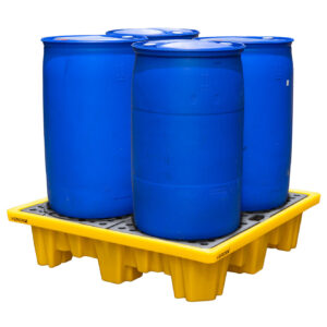 4 Drum Bunded Spill Pallet (Yellow)