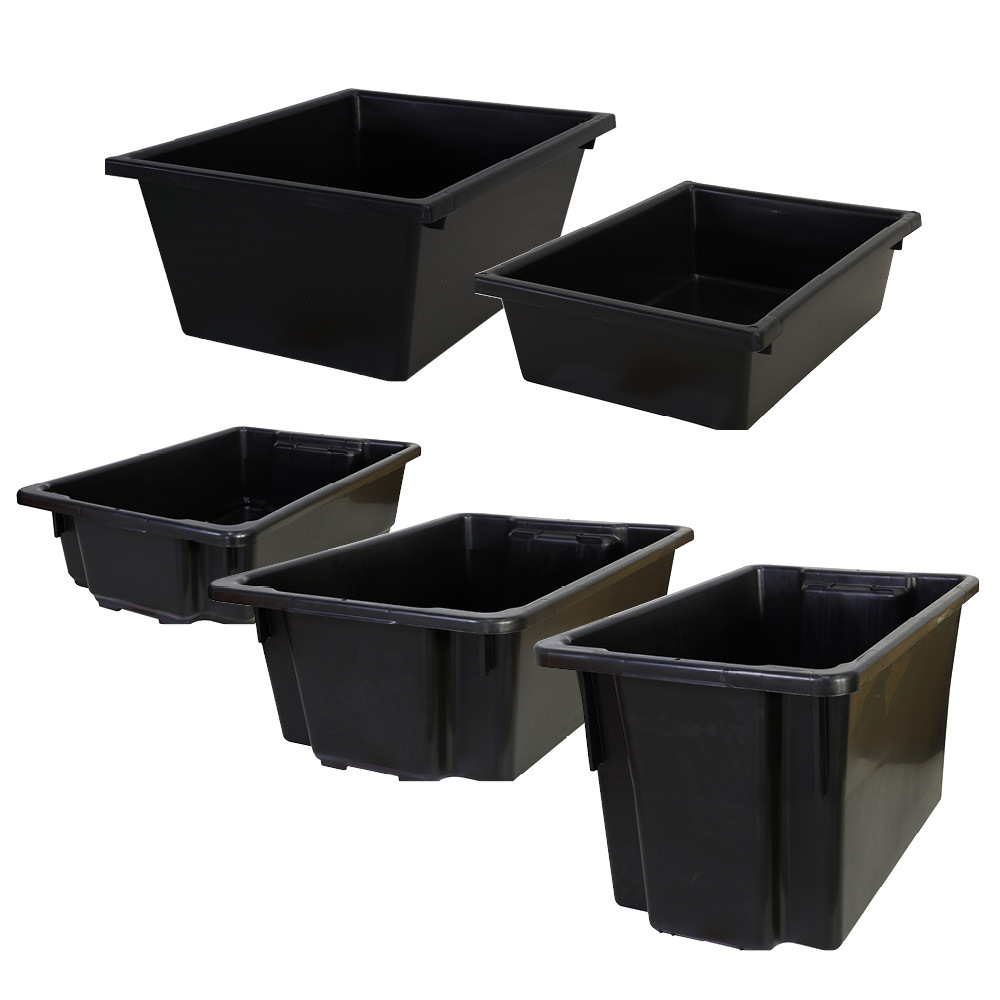 No. 4 Bins - 430x323x127mm (LxWxD) - 13.5L Black Recycled - Image 2