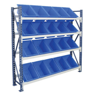 Access Plastic Bin Rack (includes 20 blue plastic bins)