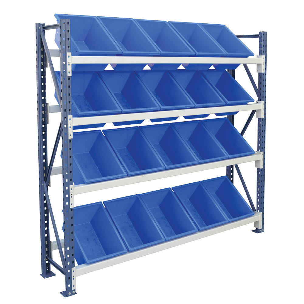 Access Plastic Bin Rack (includes 20 blue plastic bins) - Image 8