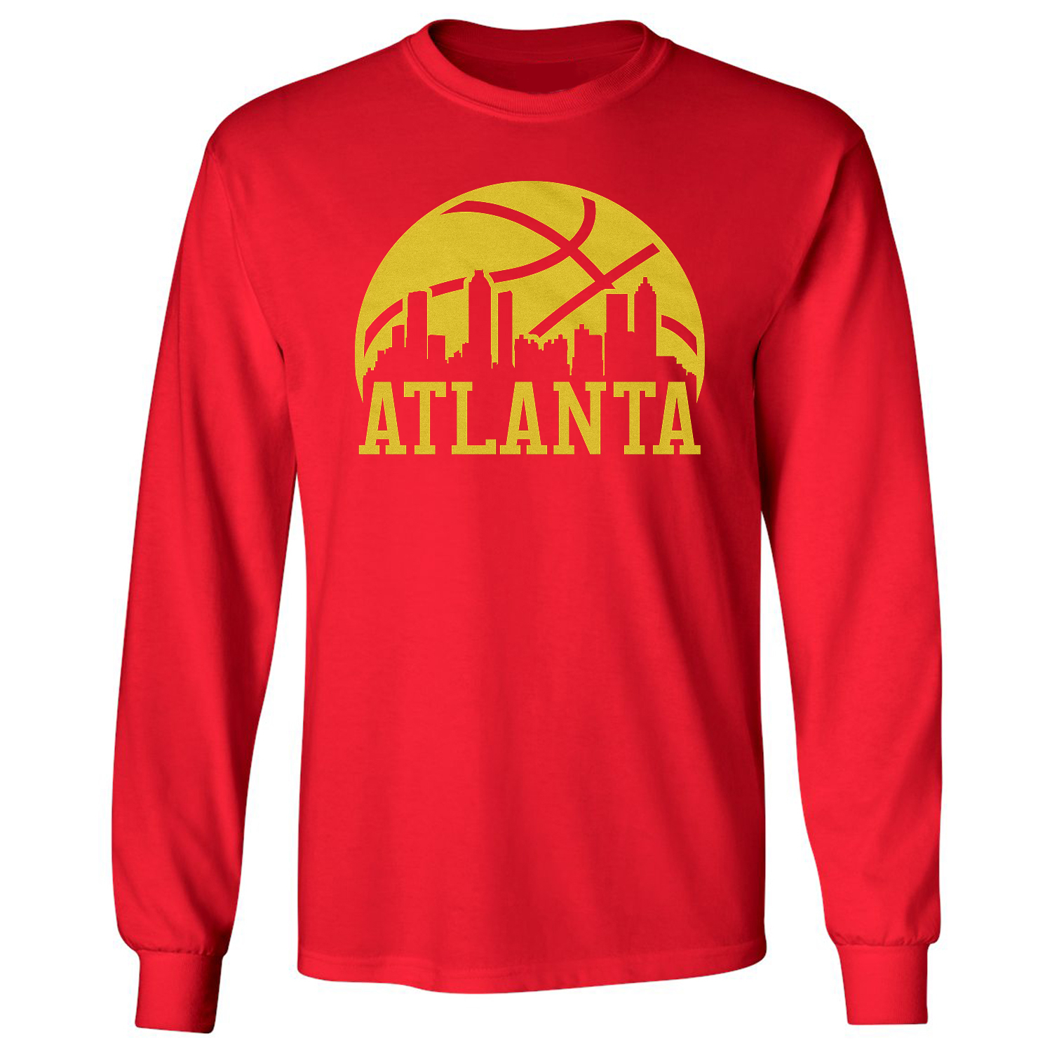 Team City Apparel Cityscape Skyline - Basketball Fans Long Sleeve Tshirt - Image 2