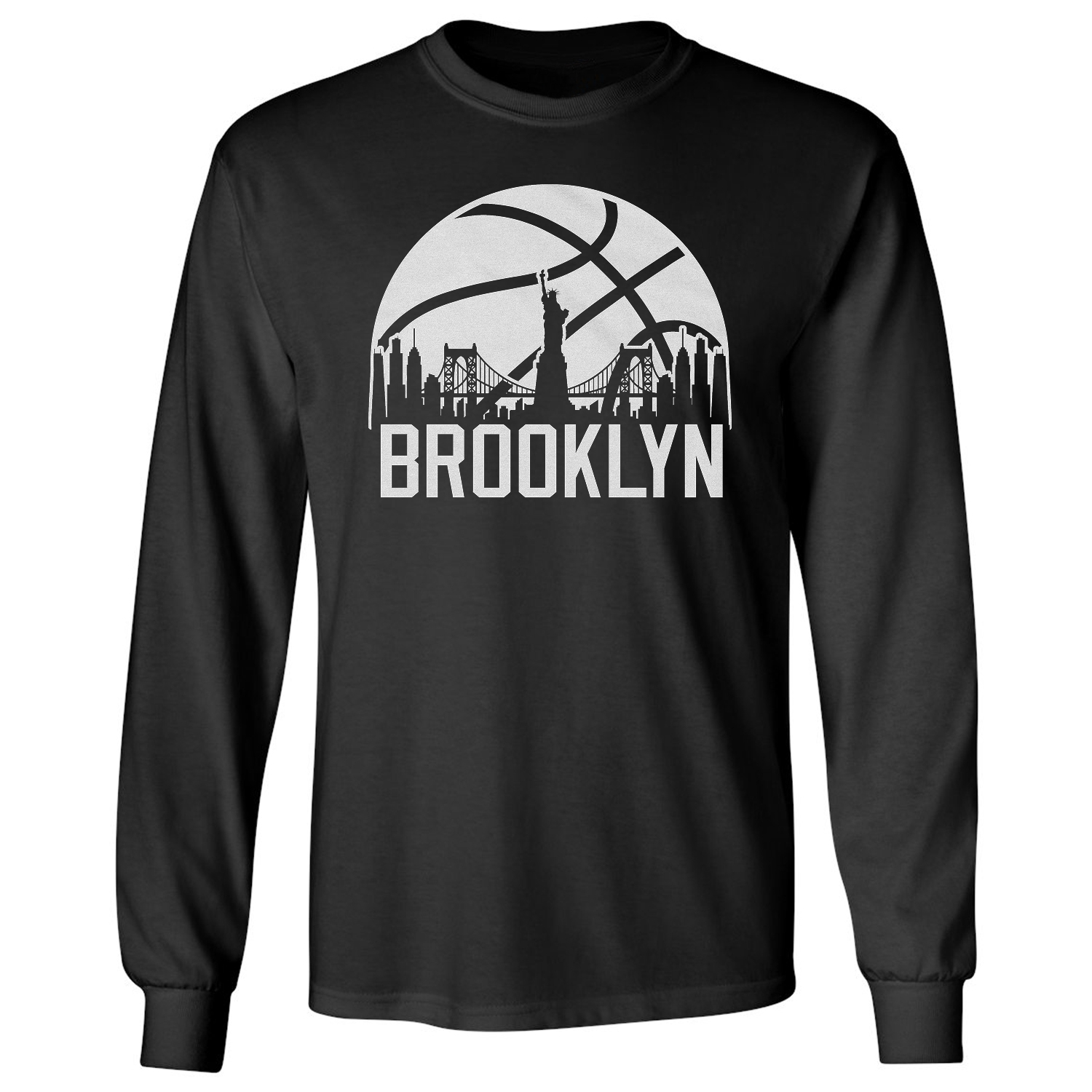 Team City Apparel Cityscape Skyline - Basketball Fans Long Sleeve Tshirt - Image 5
