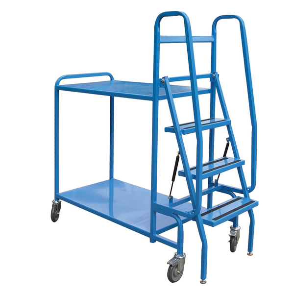 2 Tier Order Picking Ladder Trolley - Image 2