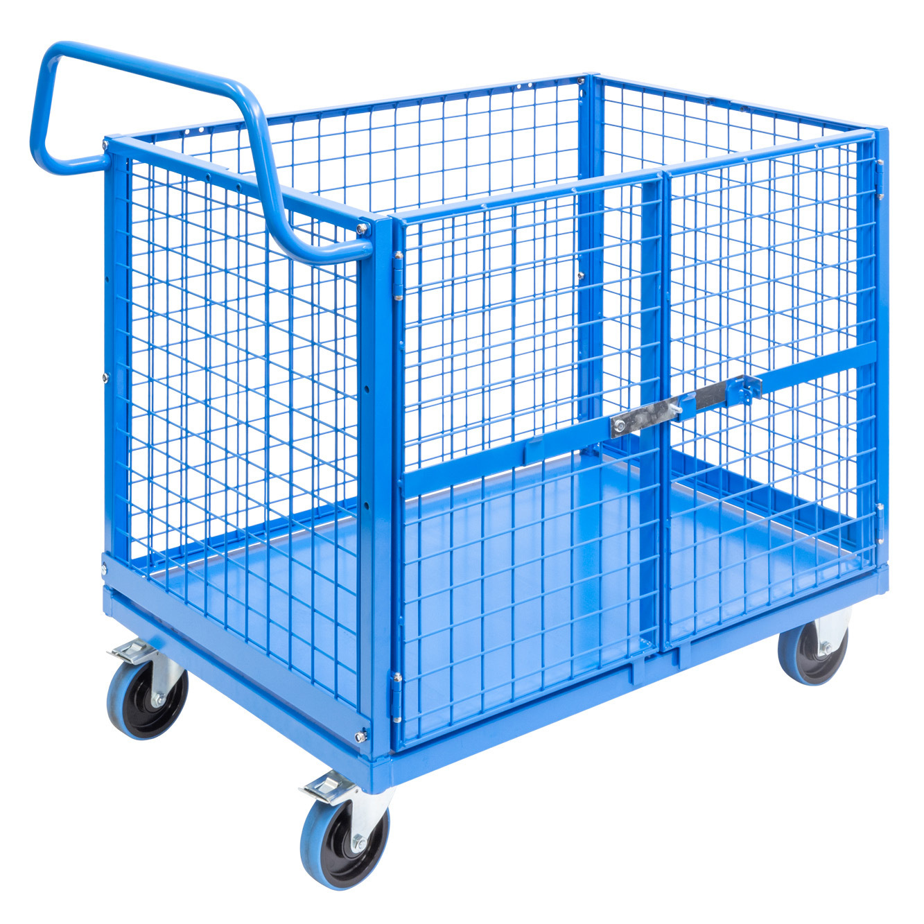 Mesh Cage Trolley with Lockable Double Swing Mesh Door - Image 12