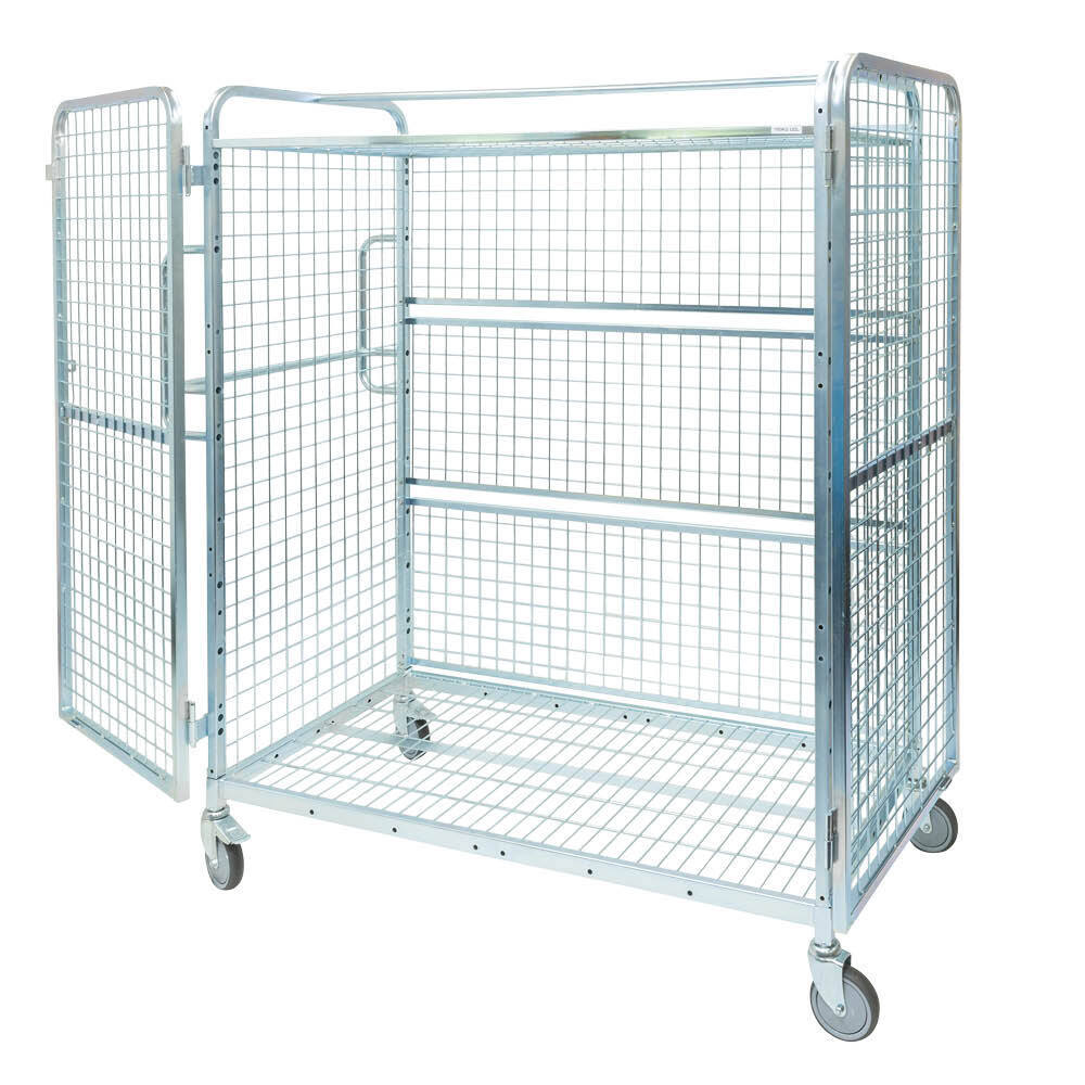 1910 Series - Fully Lockable Cage Trolley with Doors and Roof - Image 3