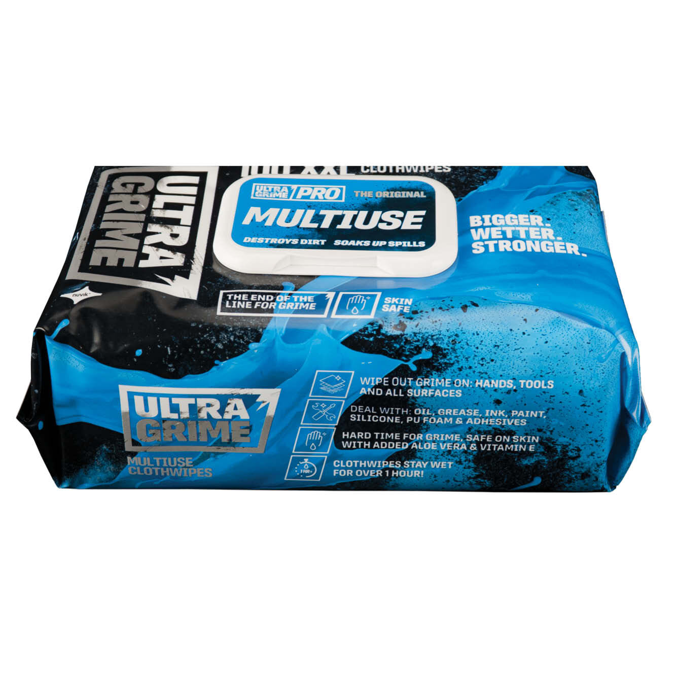 UltraGrime Blue Multi-Use Cloth Wipes (100 Wipes per pack) - Image 3