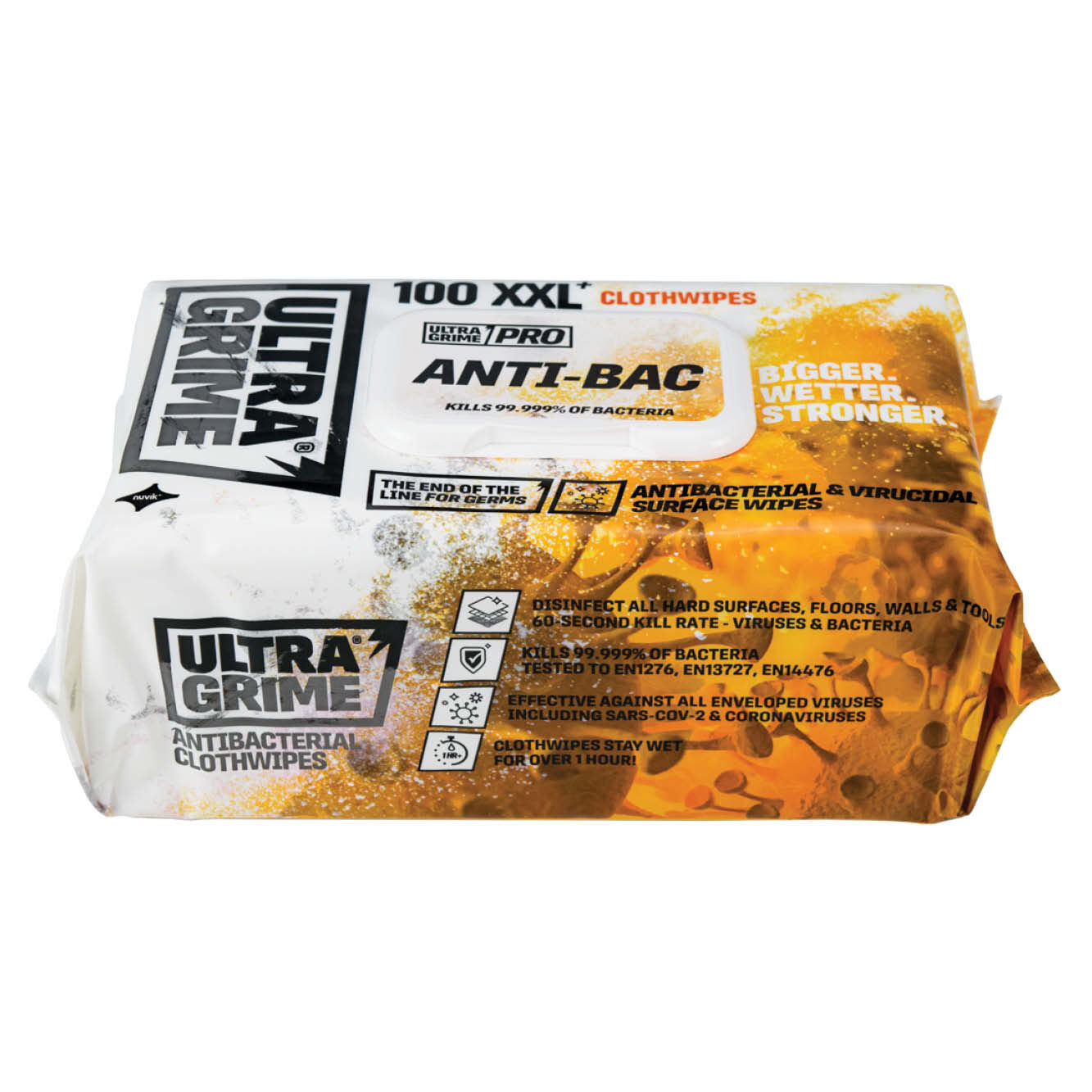 UltraGrime Pro Anti-Bac Wipes (100 Wipes per pack) - Image 3