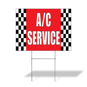 Weatherproof Yard Sign A C Service Outdoor Advertising Printing B Lawn Garden