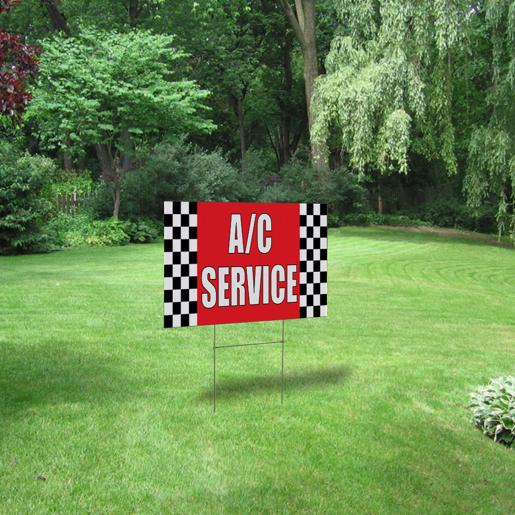Weatherproof Yard Sign A C Service Outdoor Advertising Printing B Lawn Garden - Image 3