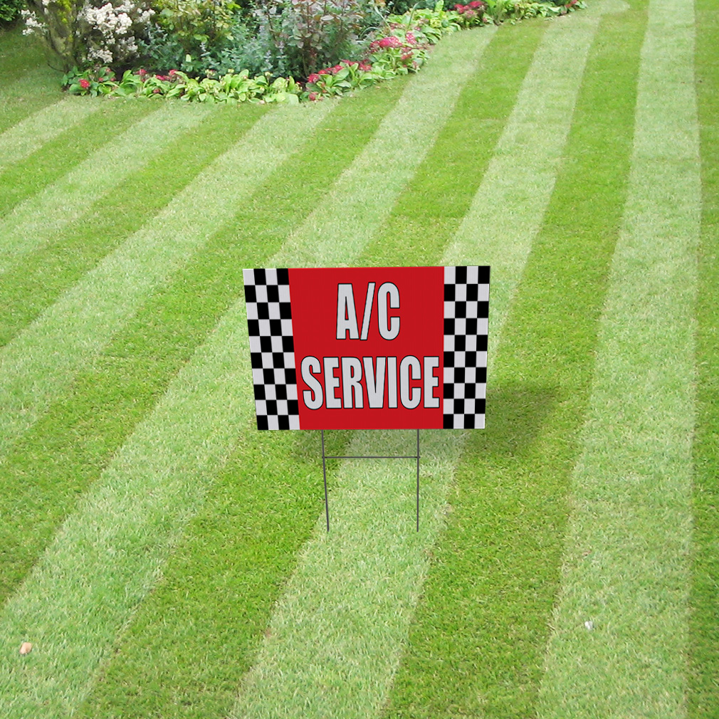 Weatherproof Yard Sign A C Service Outdoor Advertising Printing B Lawn Garden - Image 4