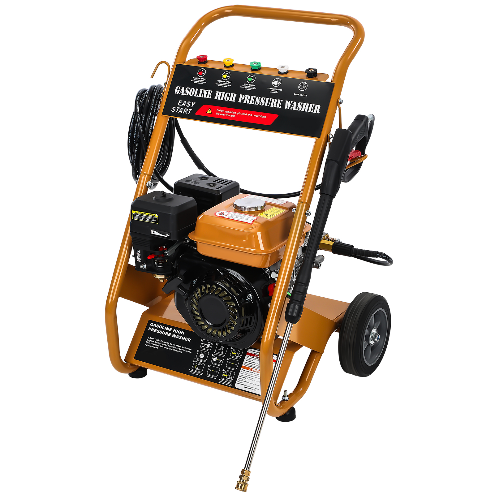 Gas Pressure Washer 5 Nozzles Gas Powered Washer 7HP 2.6 GPM 212cc - Image 5
