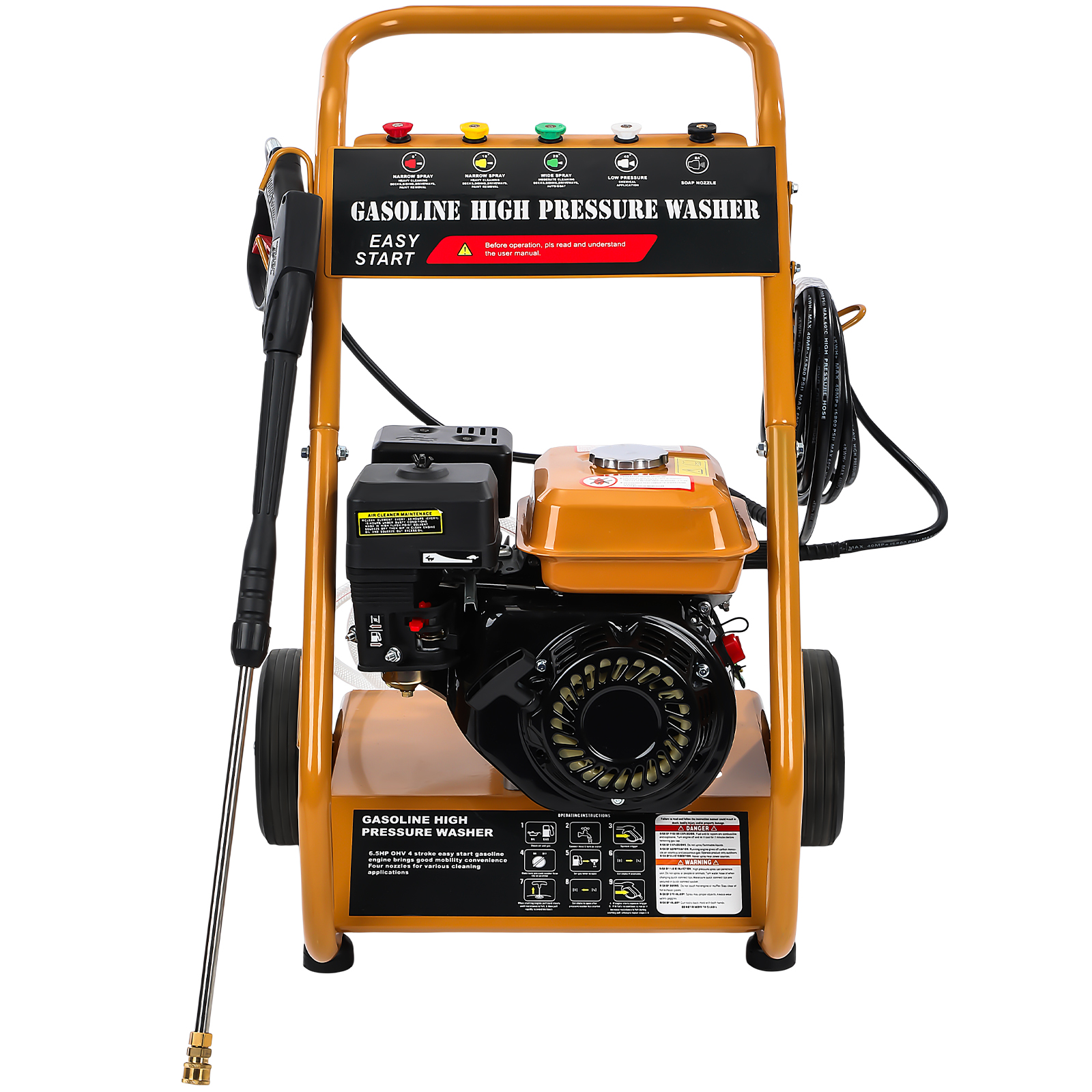 Gas Pressure Washer 5 Nozzles Gas Powered Washer 7HP 2.6 GPM 212cc - Image 4