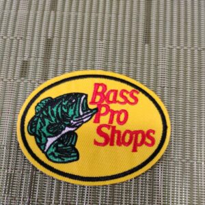 Bass Pro Shop Fishing Tackle Lure Embroidered Iron On Patch 3.5" x 2.25"