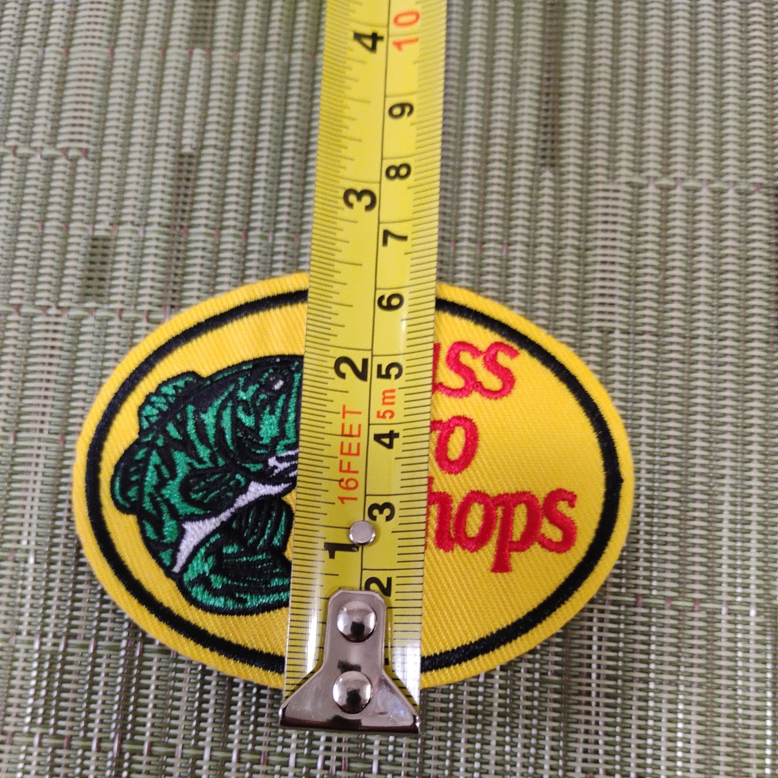 Bass Pro Shop Fishing Tackle Lure Embroidered Iron On Patch 3.5" x 2.25" - Image 3